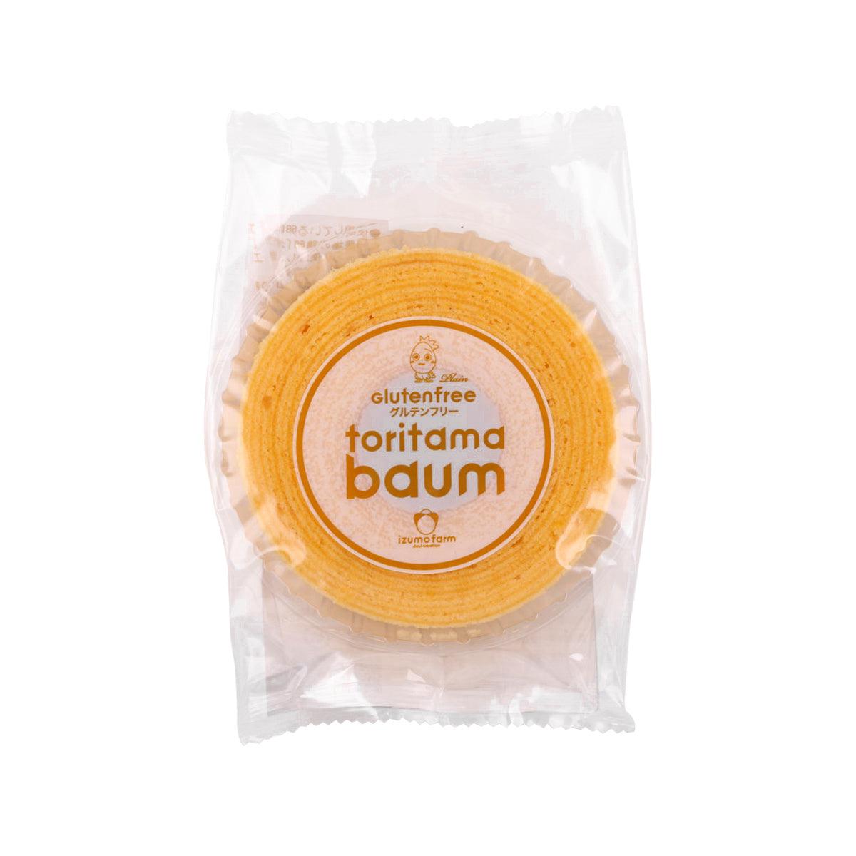 IZUMOFARM gluten-free plain toritama baumkuchen in clear package, round layered cake
