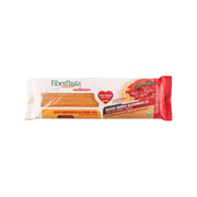 FiberPasta low glycemic spaghetti pasta in red-and-white package, 500g bag