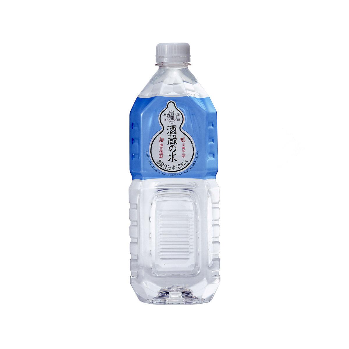 FUKUMITSUYA Sakagura water 2L bottle, clear plastic with blue label