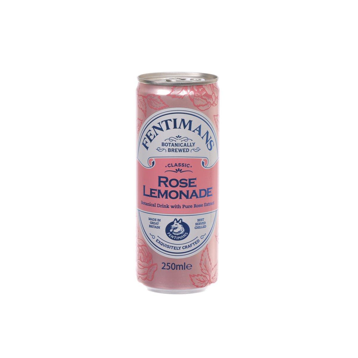 FENTIMANS Rose Lemonade drink can, pink can with front label