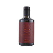 500 mL extra virgin olive oil bottle with dark glass and burgundy label