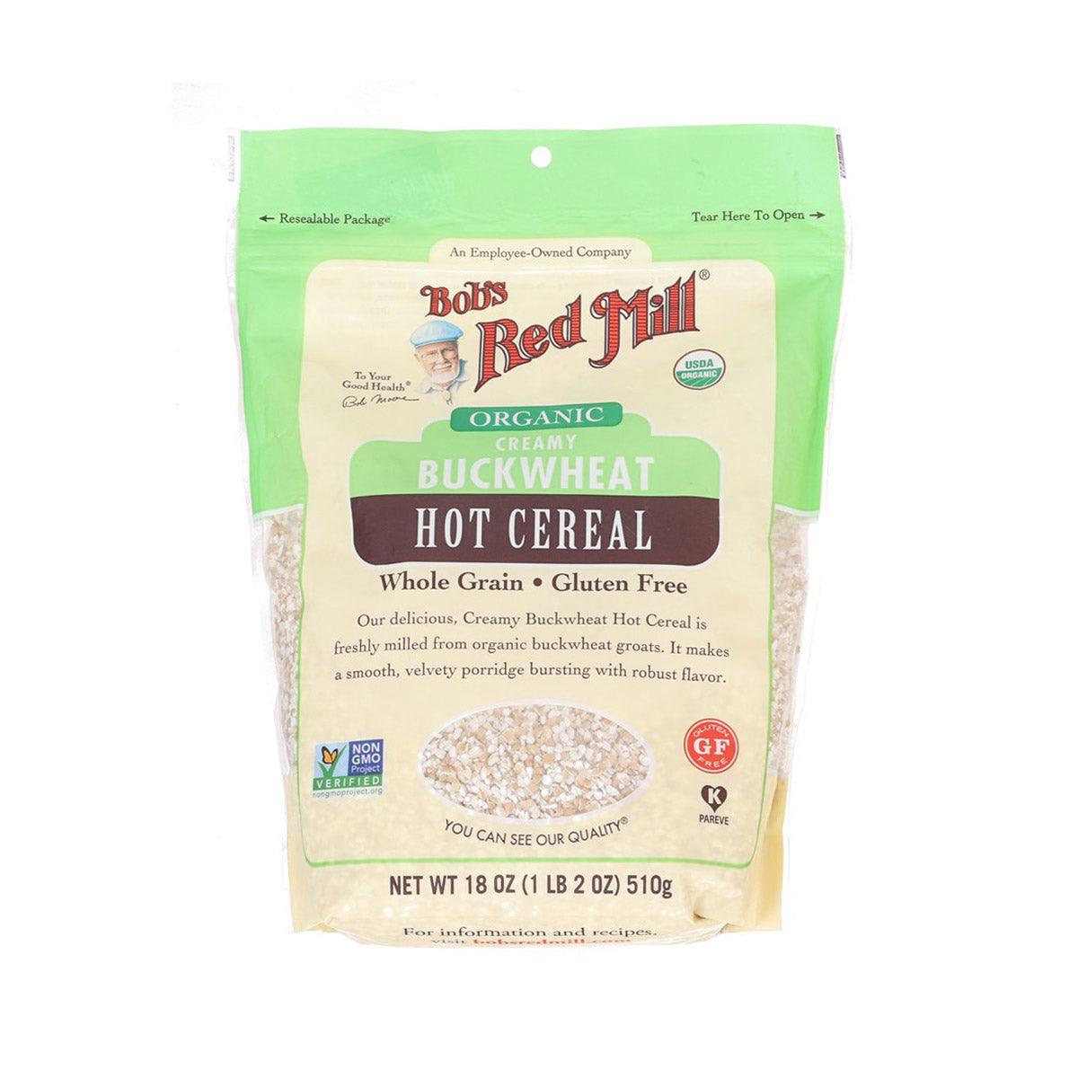 Organic creamy buckwheat hot cereal pouch, gluten-free, net wt 18 oz (510 g)