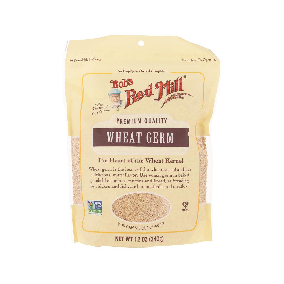Wheat germ pouch from Bob's Red Mill, premium wheat germ, 340g resealable package