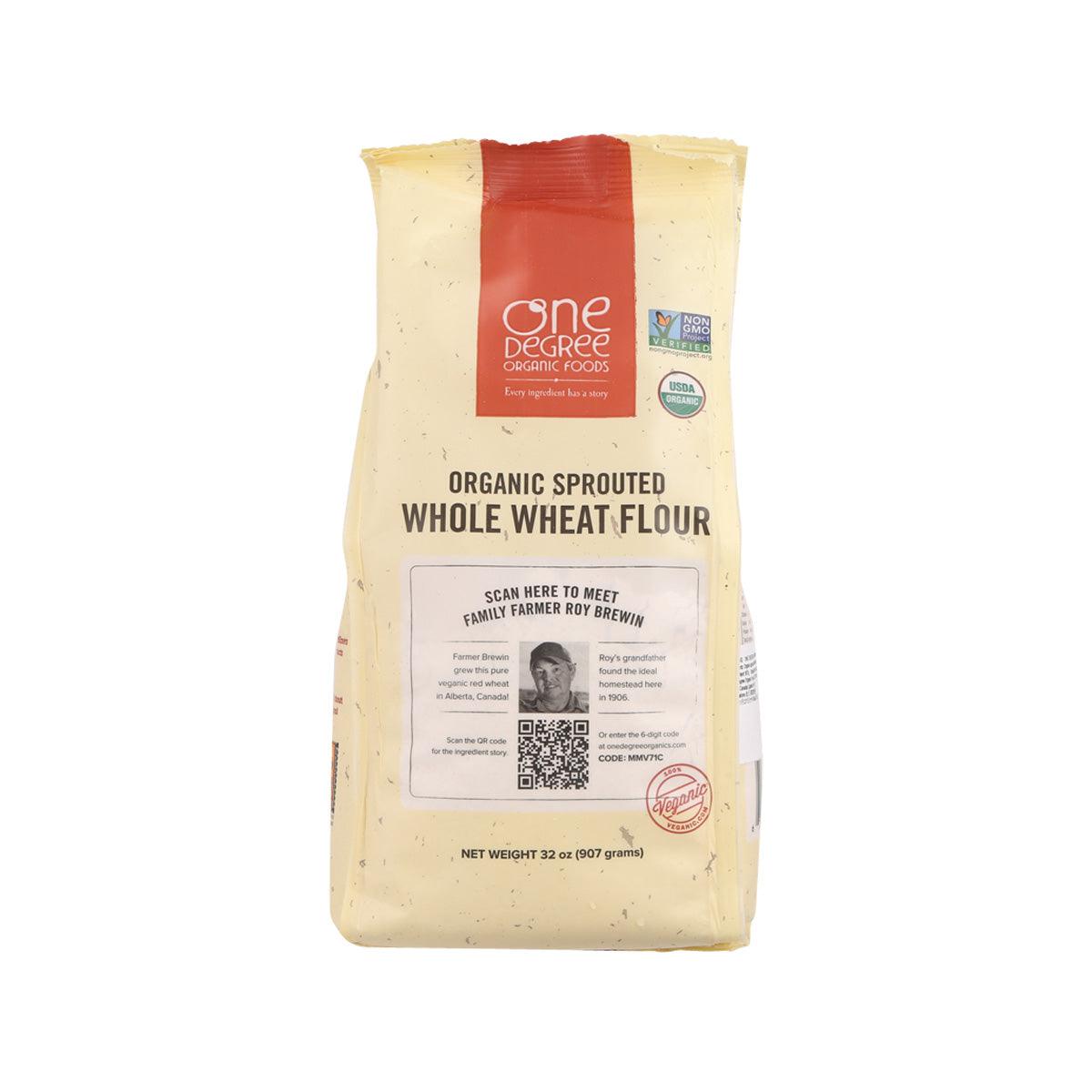 One Degree organic sprouted whole wheat flour bag, 907 g