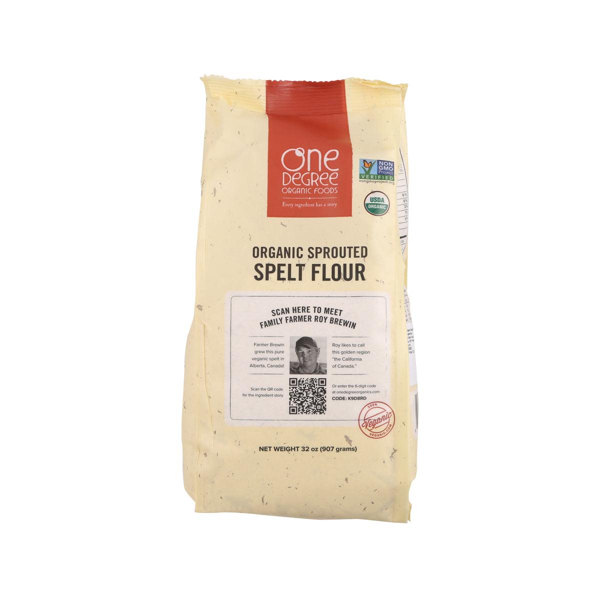 ONE DEGREE organic sprouted spelt flour bag, 907 g
