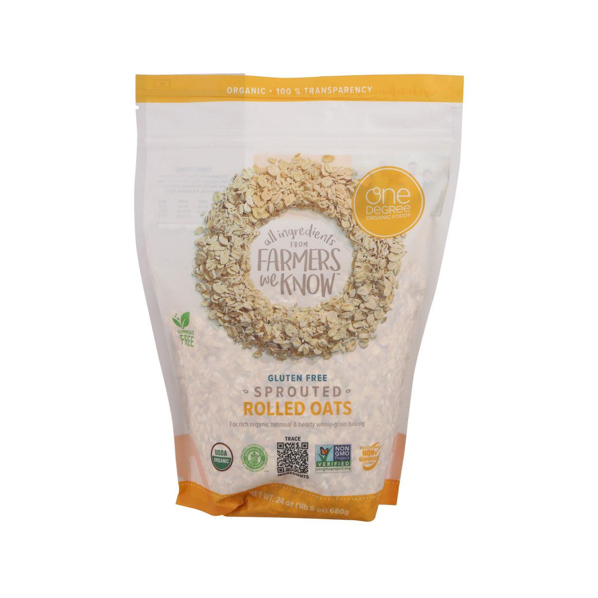 ONE DEGREE sprouted rolled oats pouch, gluten-free