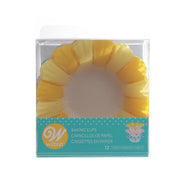 Yellow Easter flower baking cup liners, 12-count paper cups in pack