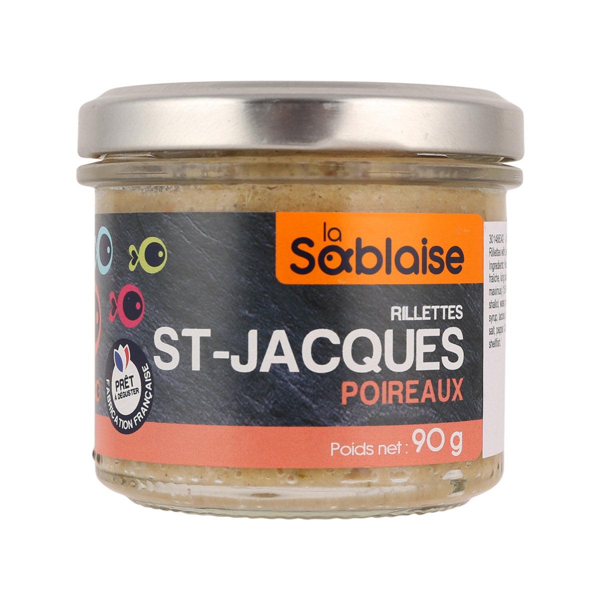 La Sablaise rillettes jar with scallops and leeks, 90g glass container