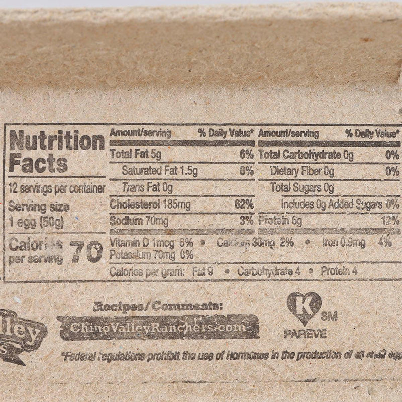 CHINO VALLEY Pasture Raised Brown Eggs - Large  (12pcs)