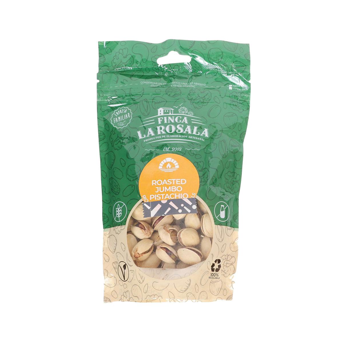 FINCA LA ROSALA roasted jumbo unsalted pistachio nuts bag, 150g