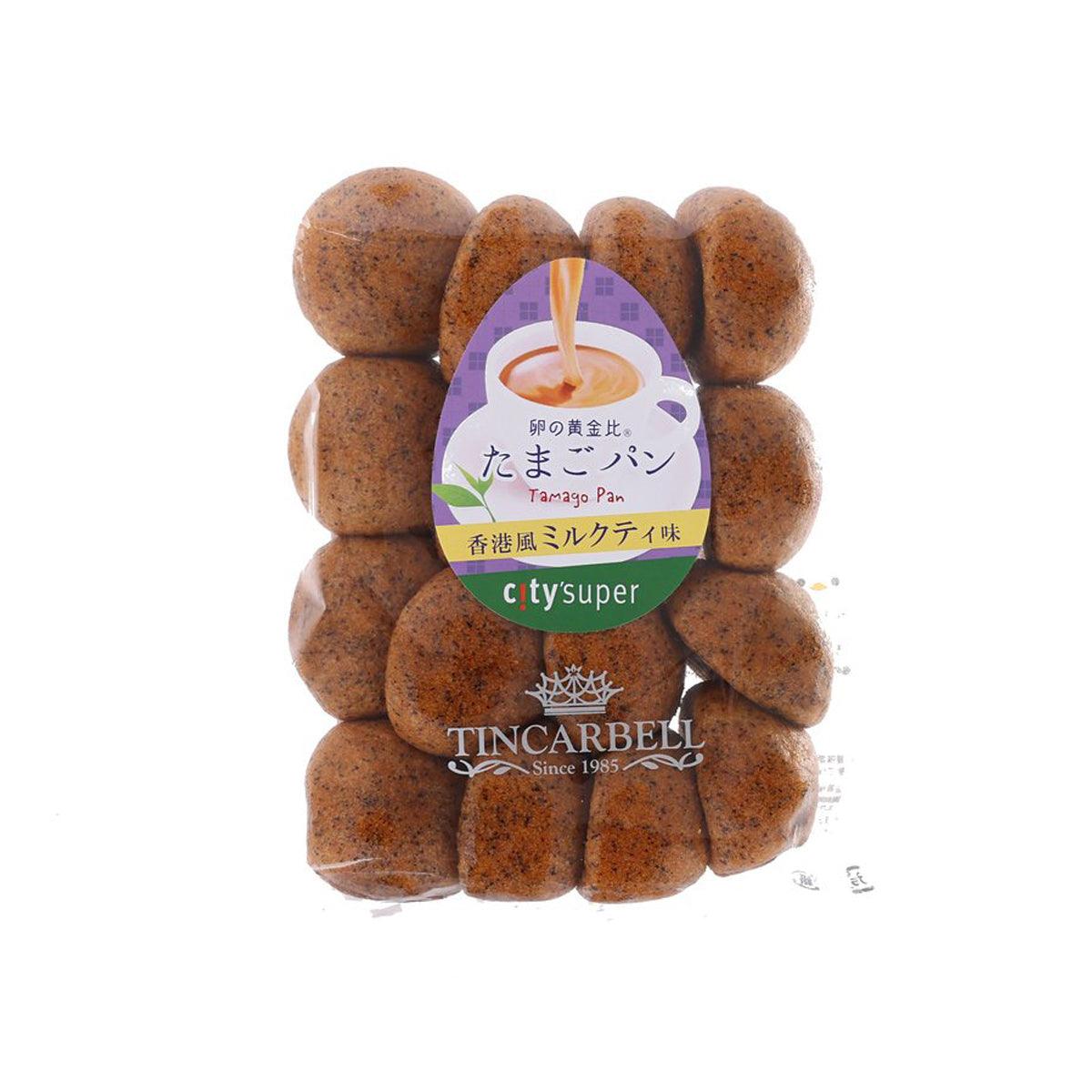 Tincarbell egg bread pack of dark brown rolls, HK milk tea flavor (16 pcs)