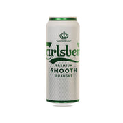Carlsberg Smooth Draught beer can, 500mL, green rim and top