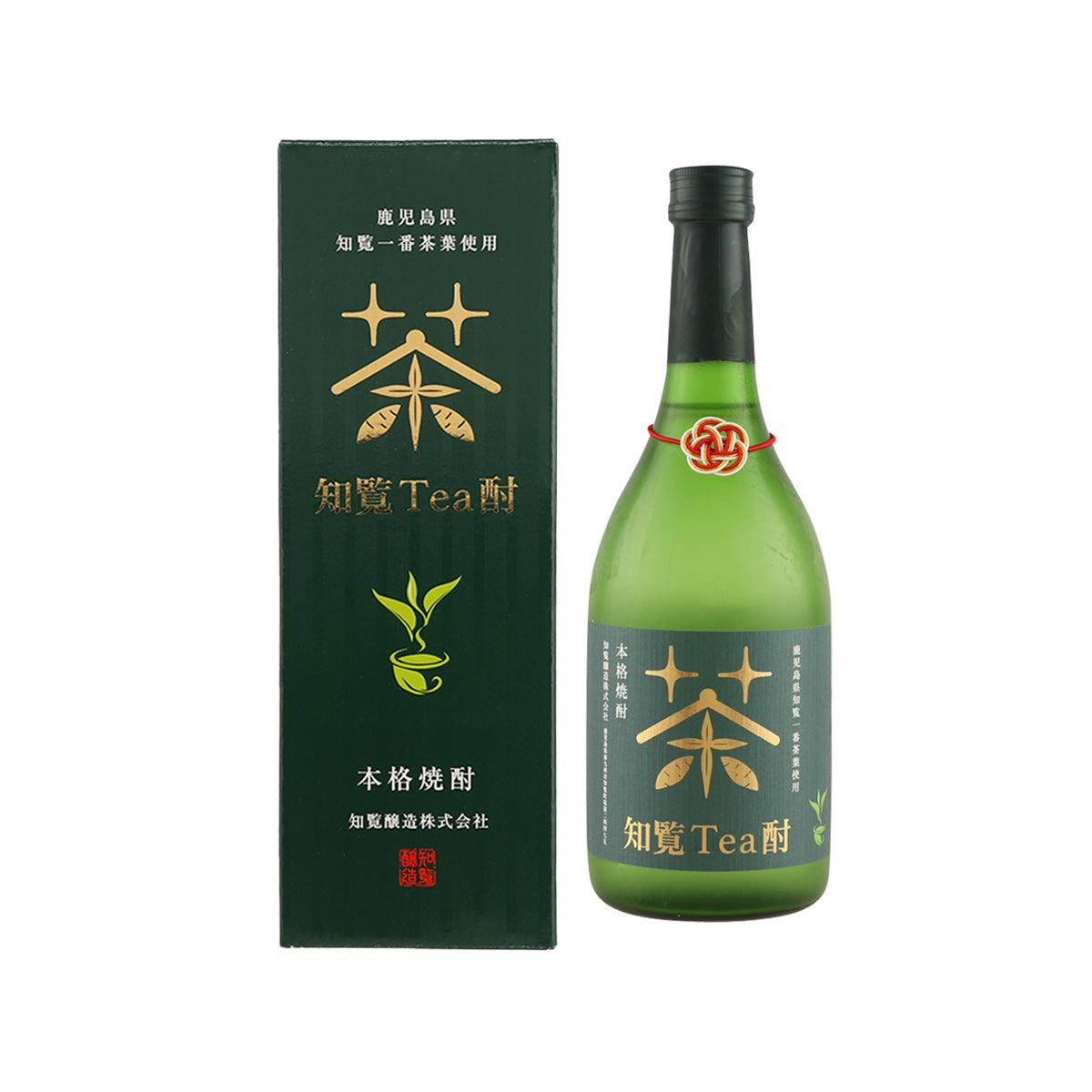CHIRAN Tea-chu Imo Shochu bottle with green label and matching dark green box