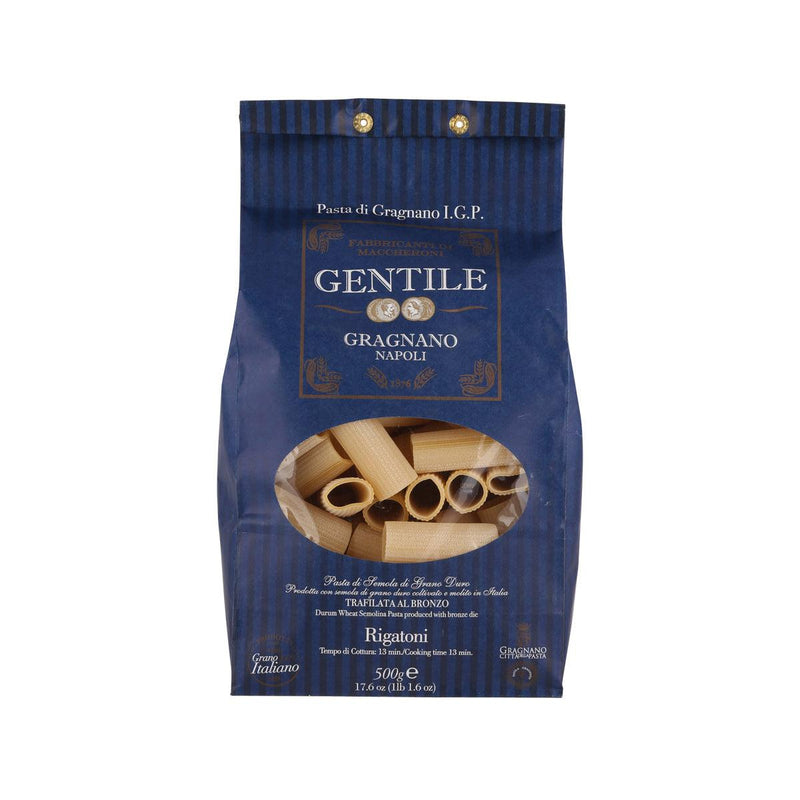 GENTILE Rigatoni Pasta di Gragnano IGP, 500g – Premium Italian
