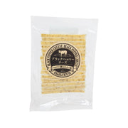 Black pepper cheese snack bag with stacked cracker slices and round front label