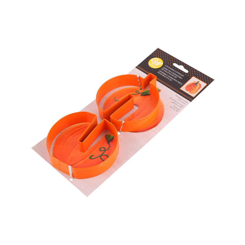 WILTON Halloween 3D Cookie Cutter Set - Pumpkin  (2pc) - city&