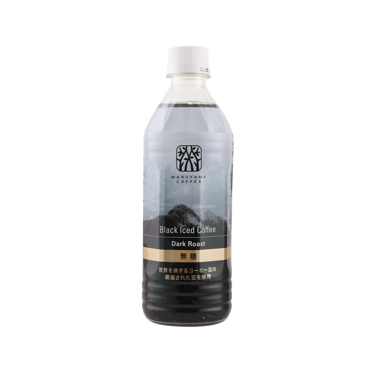 Dark roast black iced coffee bottle, no sugar, 500 mL, MARUYAMA COFFEE