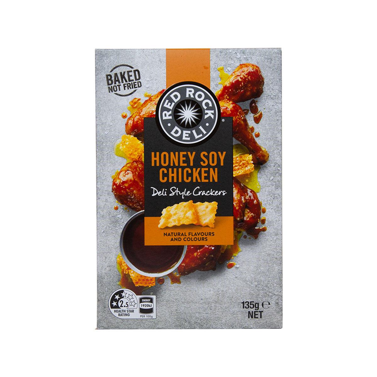 RED ROCK DELI Honey Soy Chicken deli crackers, 135g pack