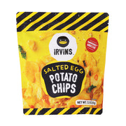 IRVINS salted egg potato chips small bag, yellow front with logo and label