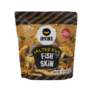 IRVINS salted egg fish skin snack pouch, front label, 80g