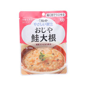 KEWPIE soft rice pouch with salmon radish, front design and bowl image, 160g
