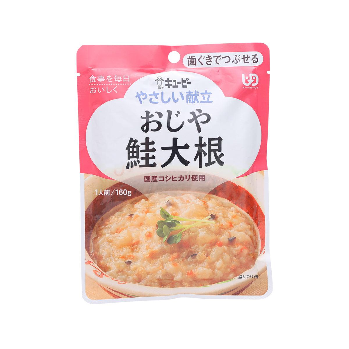 KEWPIE soft rice pouch with salmon radish, front design and bowl image, 160g