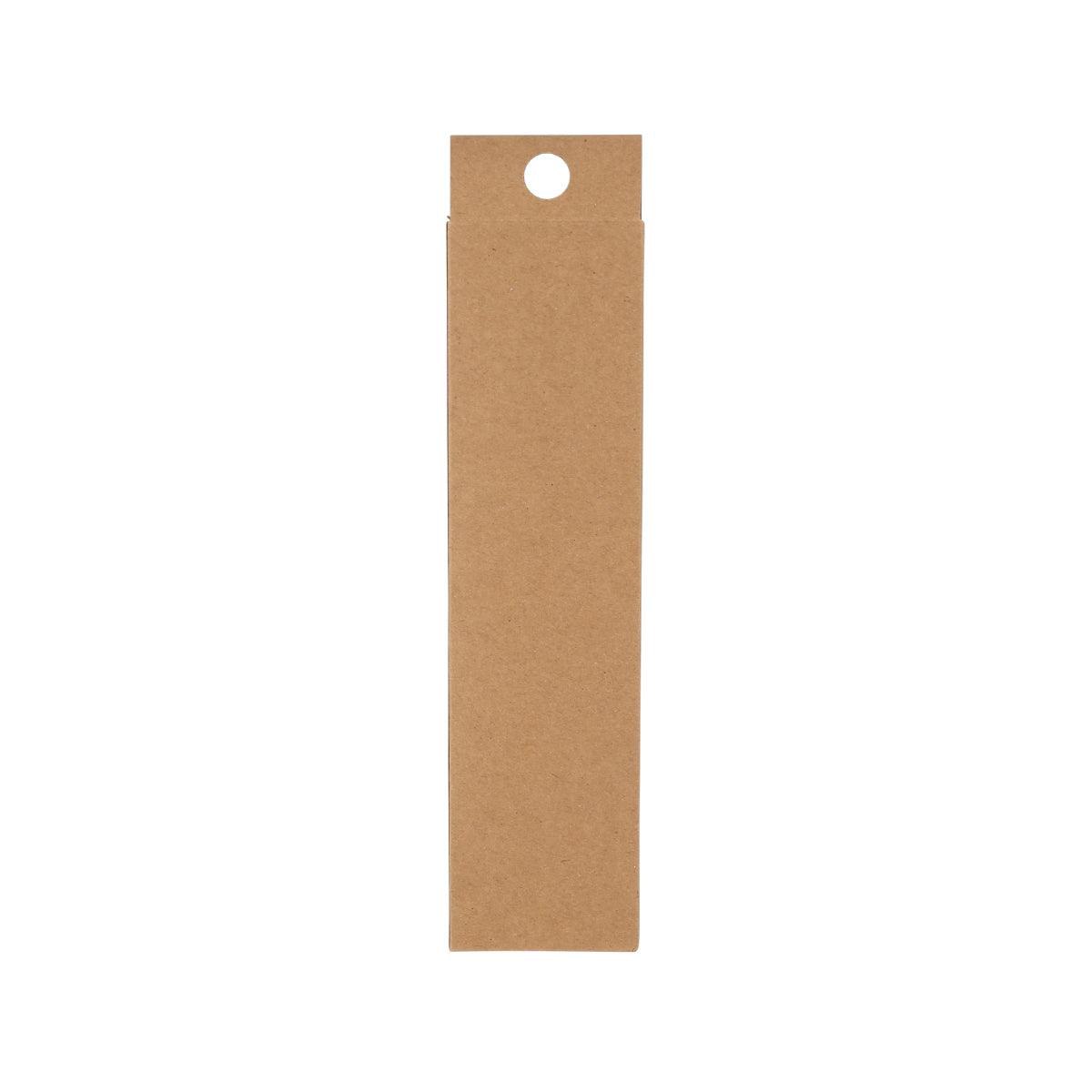 Paper straw pack in plain cardboard sleeve with hang hole