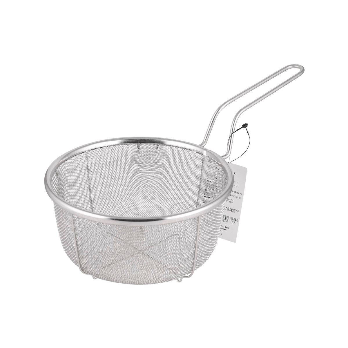 18cm stainless steel boil basket with fine mesh and wire handle