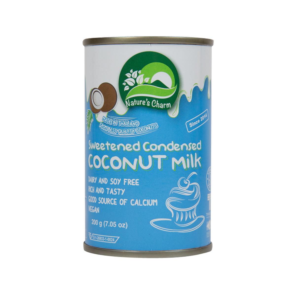 Nature's Charm sweetened condensed coconut milk can, 200g