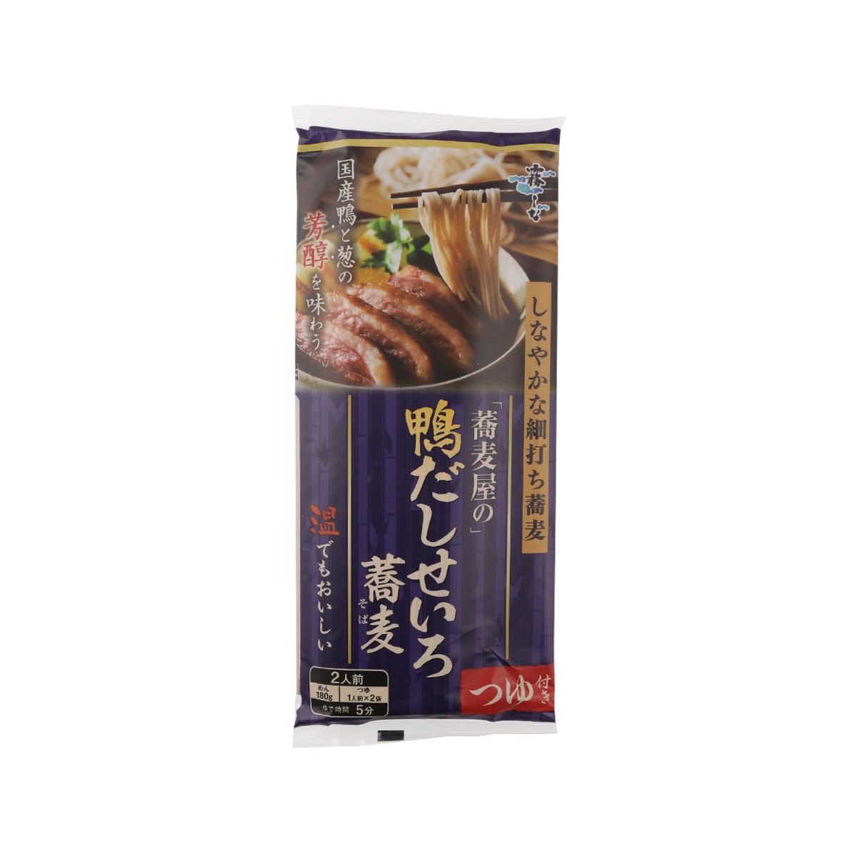 HAKUBAKU soba noodle with duck soup stock pouch, front view