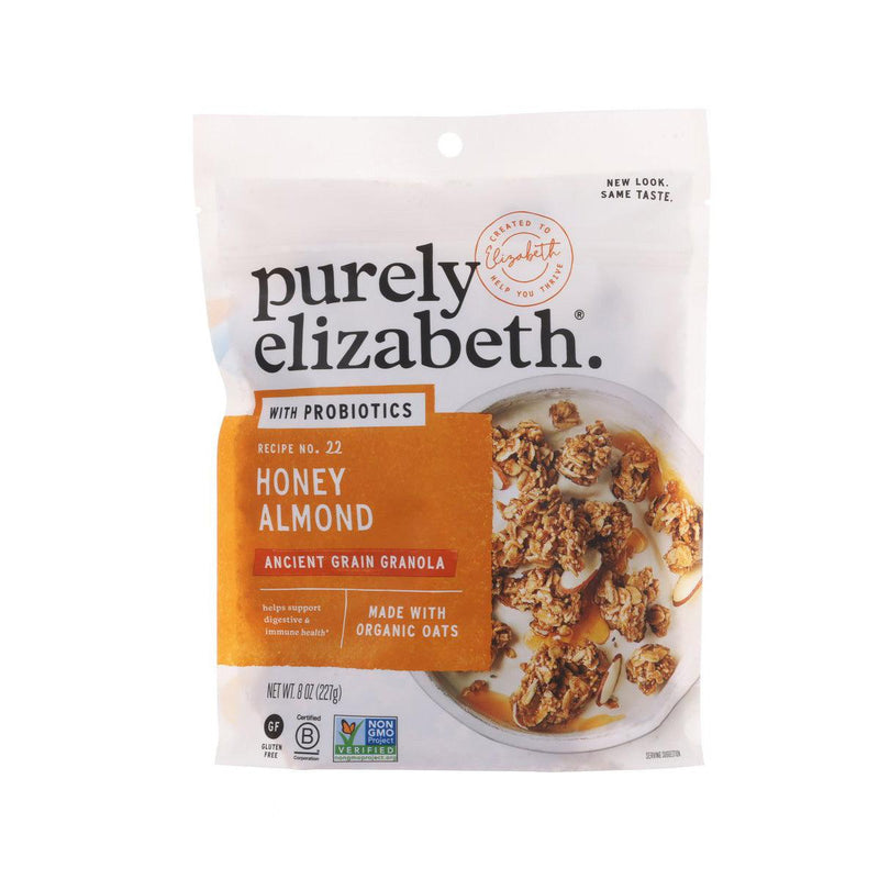 PURELYELIZABETH Gluten Free Probiotic Honey Almond Granola  (227g)