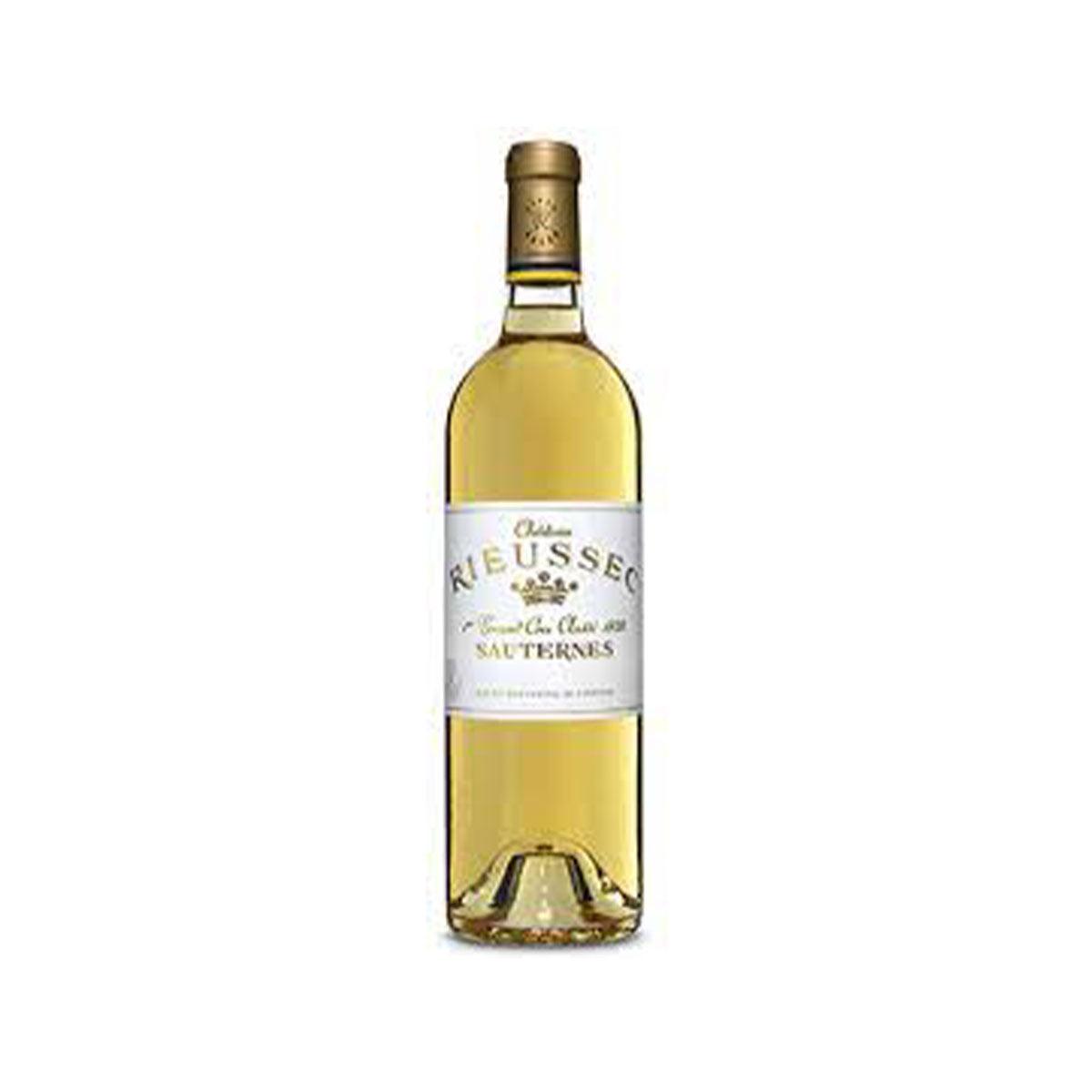 CH RIEUSSEC Sauternes wine bottle, gold label and foil, 750 mL