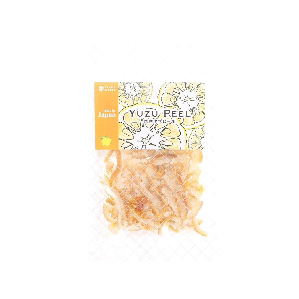 TATSUYA Yuzu peel pouch with yuzu peel pieces, front label visible
