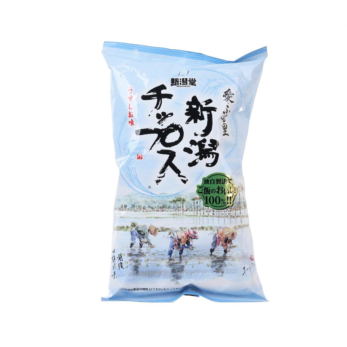 Bag of light salt rice chips, 100g
