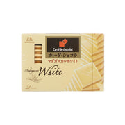MORINAGA Madagascar White chocolate bar box, 87 g, front with gold graphics