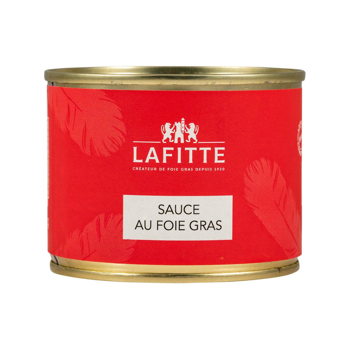 LAFITTE foie gras sauce jar, red label with “Sauce au Foie Gras”, 200 g