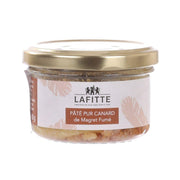 LAFITTE smoked duck breast pate jar with gold lid and label, 80g