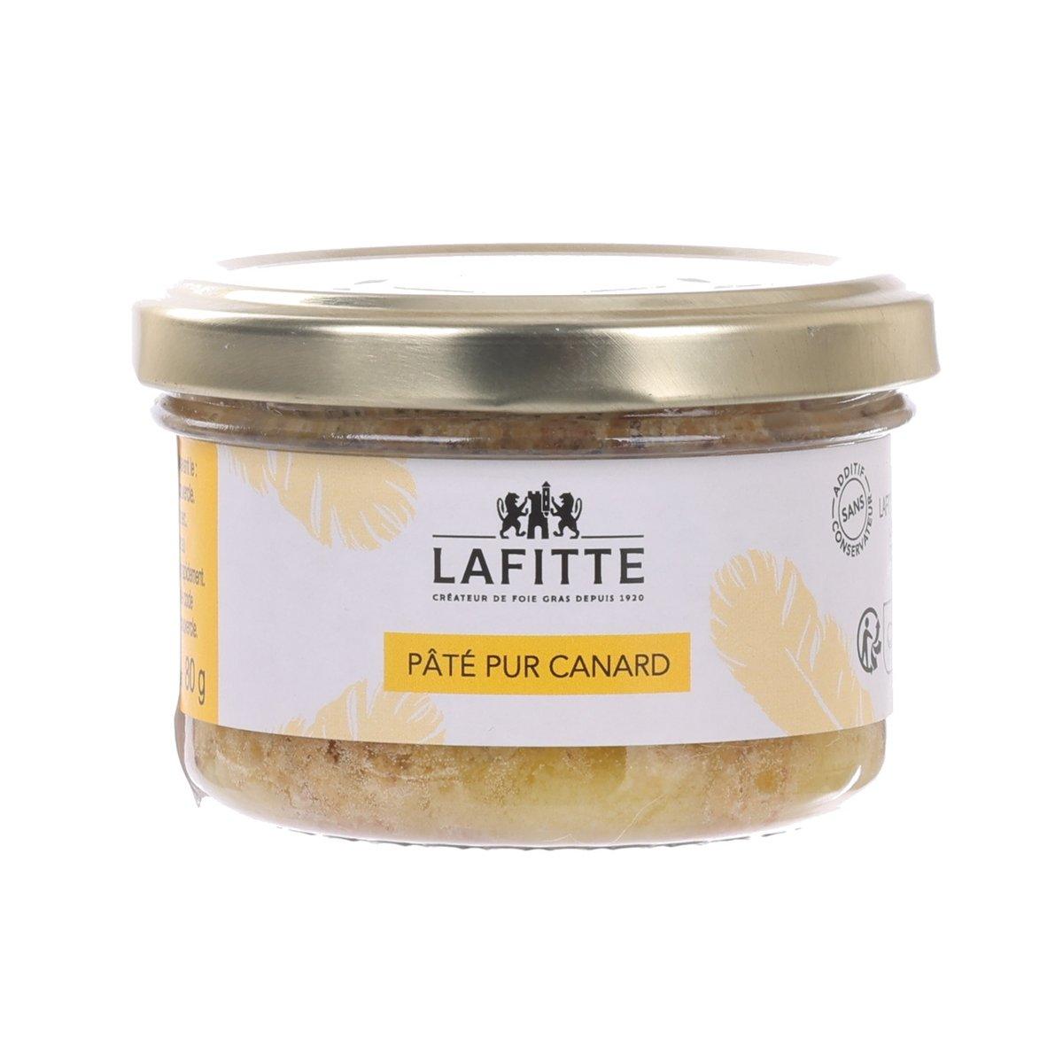 LAFITTE duck pure pâté in a glass jar with gold lid, 80g