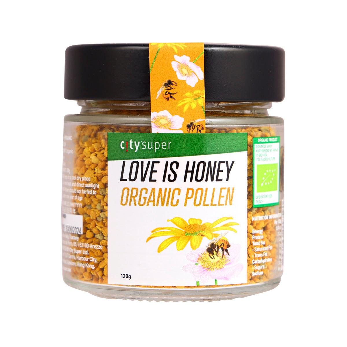 CITYSUPER organic pollen jar with black lid, 120g