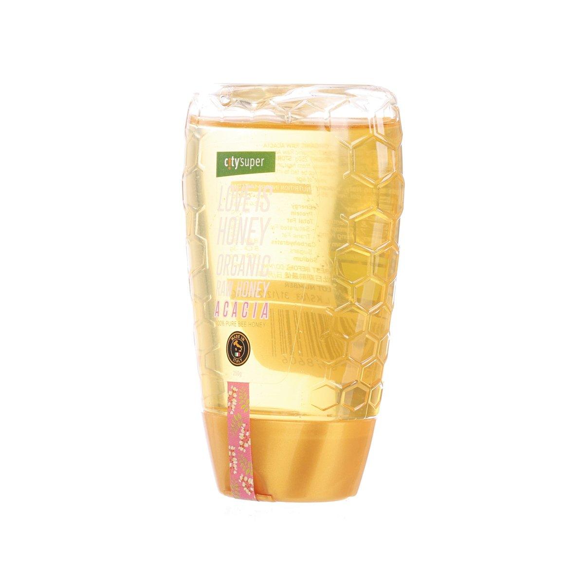 CITYSUPER organic raw acacia honey squeeze pouch with honeycomb texture, filled