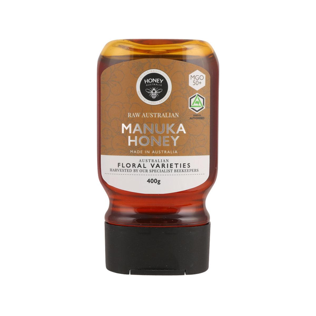 HONEYAUSTRALIA MGO 50+ Manuka honey squeeze bottle, 400g