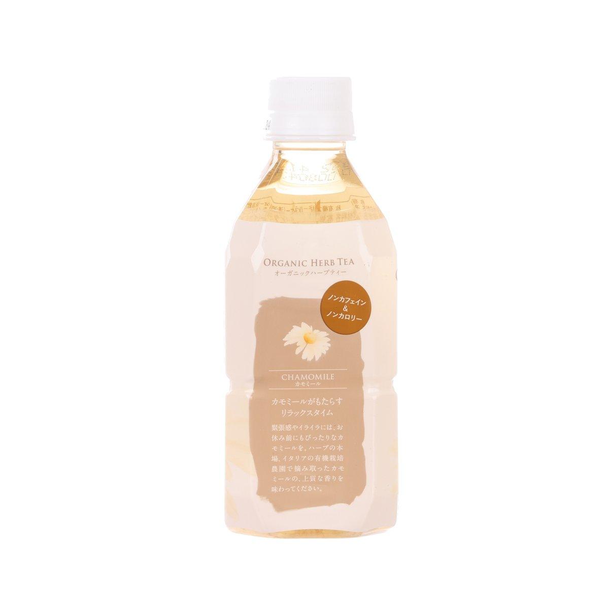 NASH chamomile organic herb tea bottle, 350 mL, PET container with ingredient panel