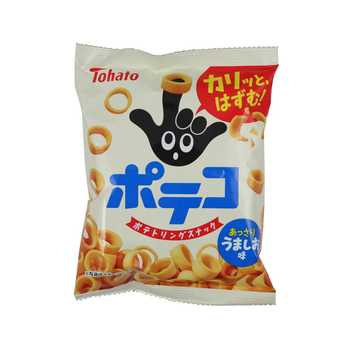 TOHATO lightly salted potato ring snack bag with front label and ring graphics