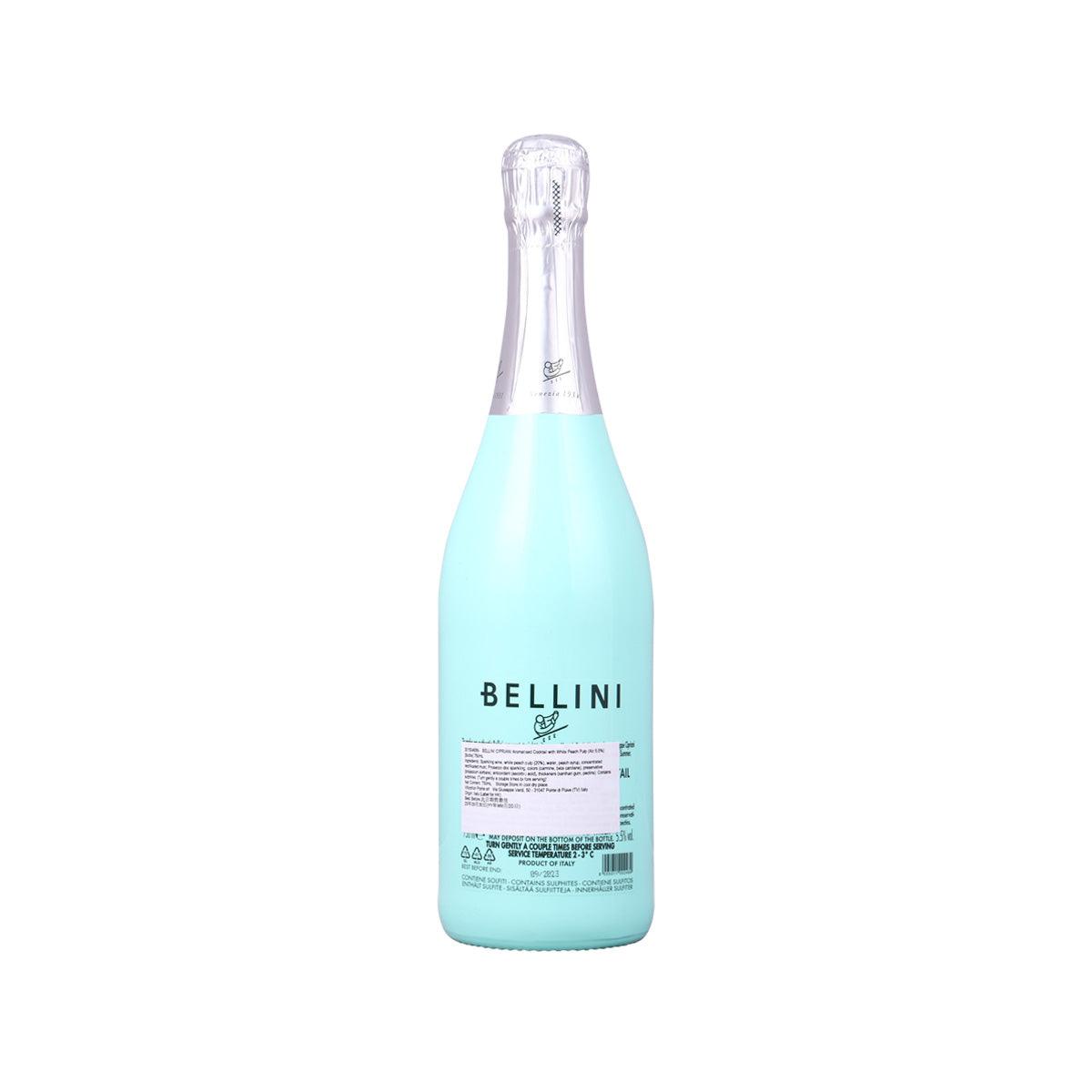 BELLINI CIPRIANI bellini cocktail bottle, back label, 750 mL