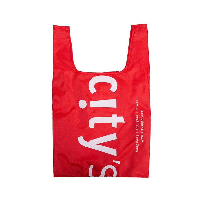 CITYSUPER Small Environmental Pocketable Bag-CS Logo-Red