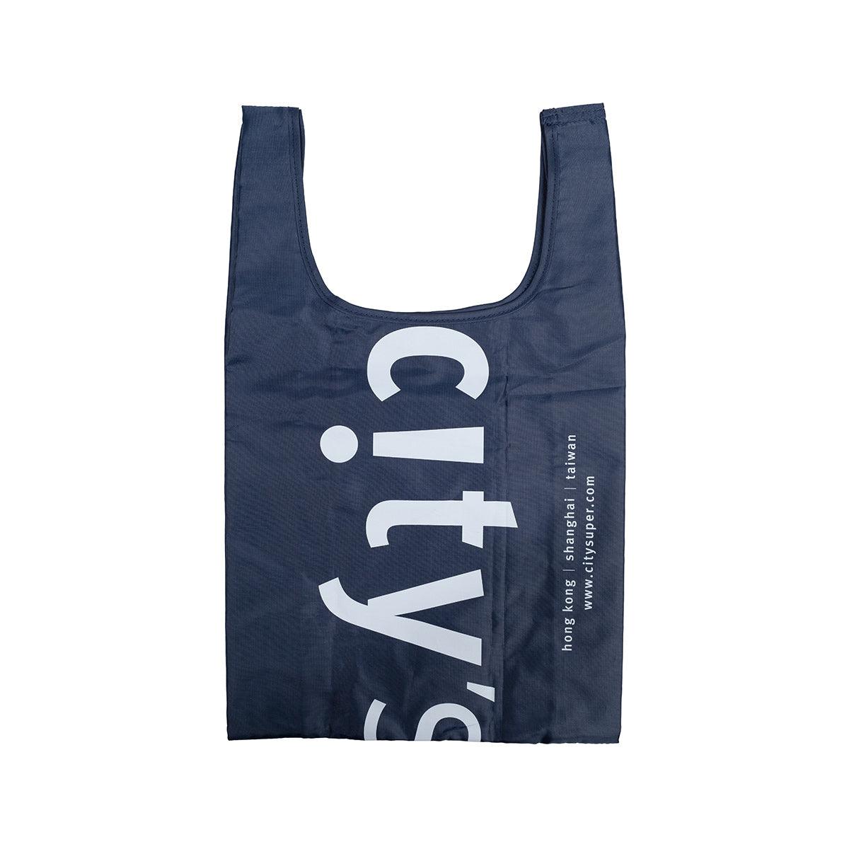 Midnight blue small pocketable eco bag with CITYSUPER CS logo
