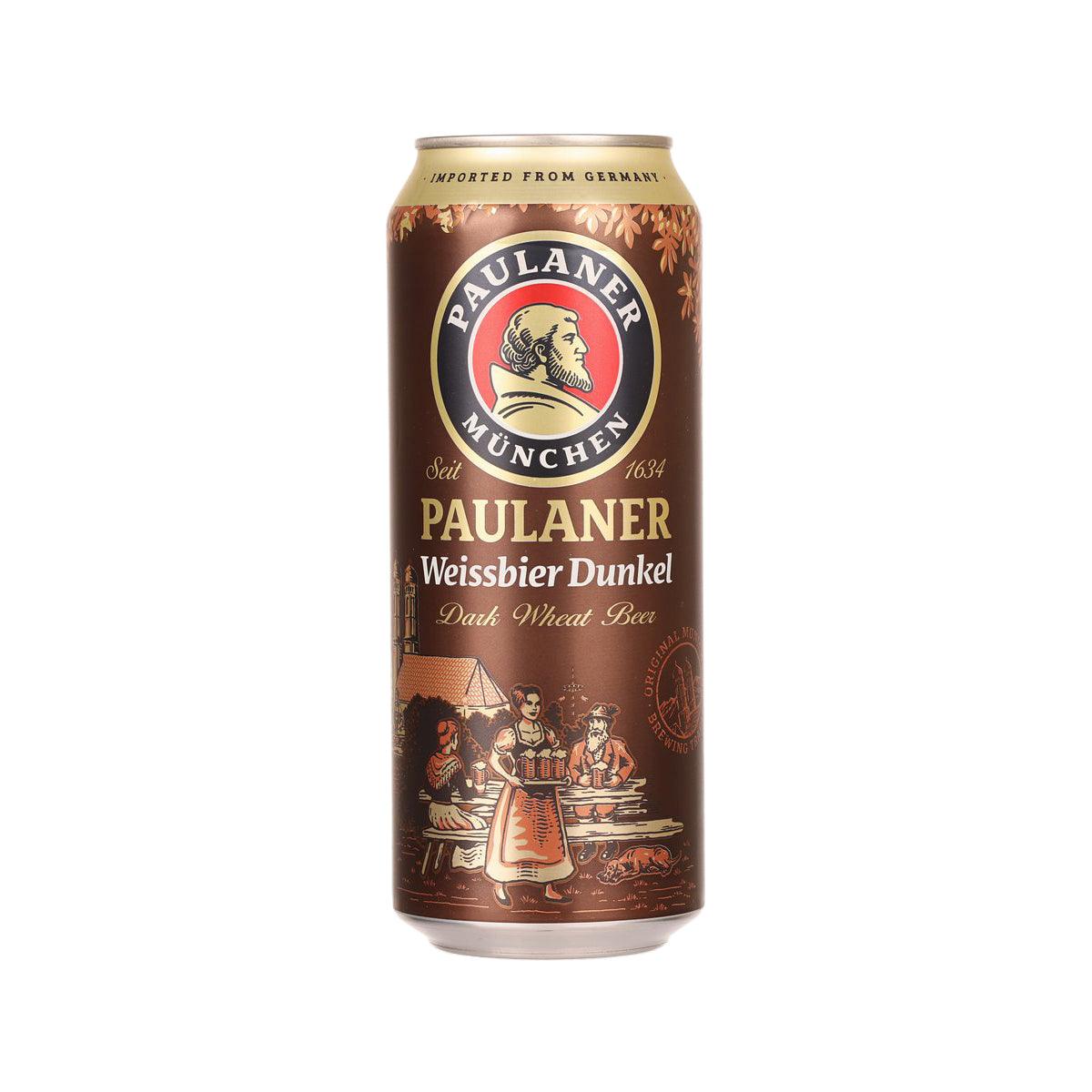PAULANER Dunkel beer can, dark brown with front label, 500 mL