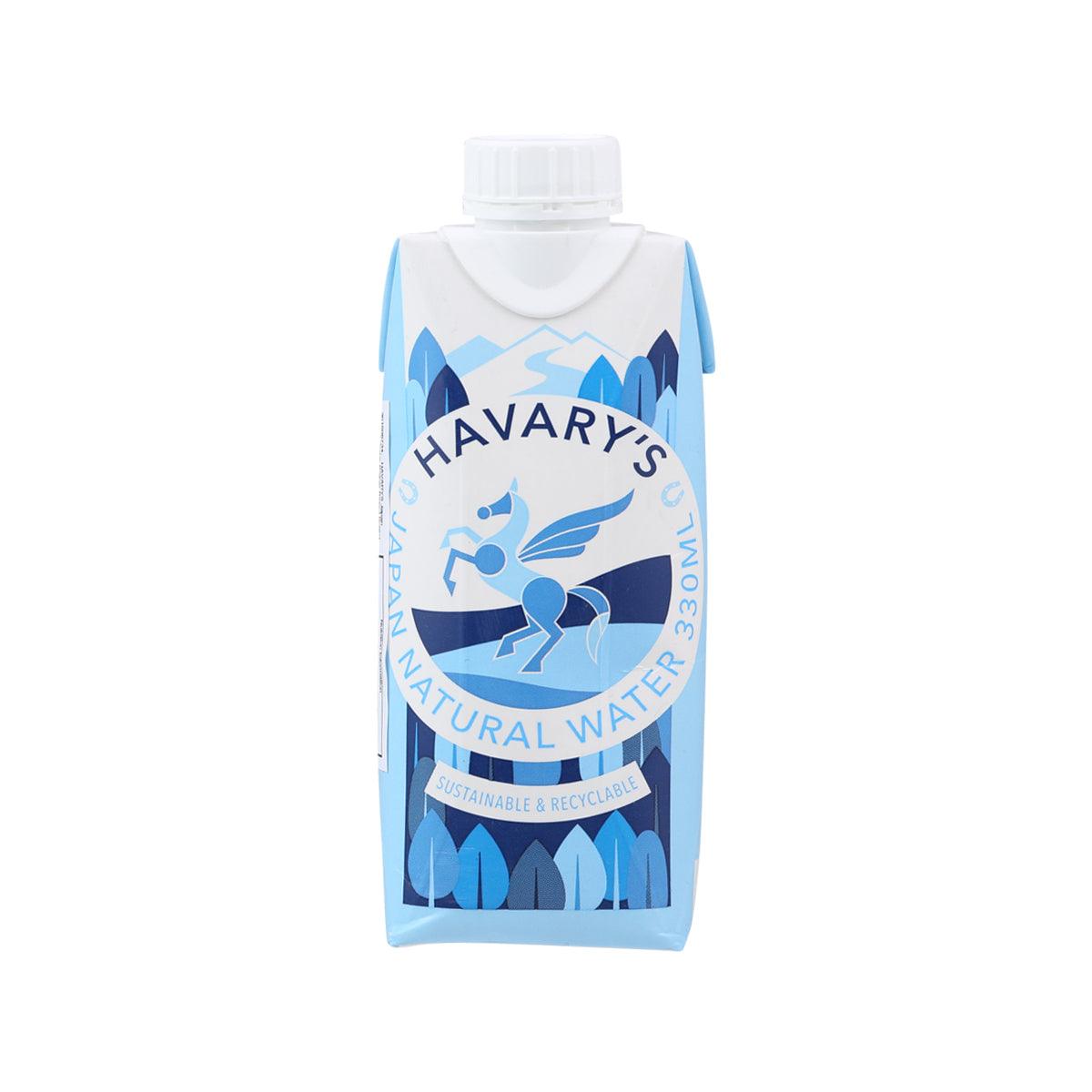 HAVARY'S Natural Water 330ml paper bottle, blue front label