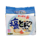 Instant salt & pork bone ramen packet, blue-and-white front pouch