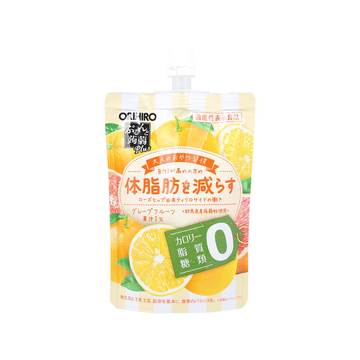 ORIHIRO konjac jelly drink pouch, grapefruit-flavored front label
